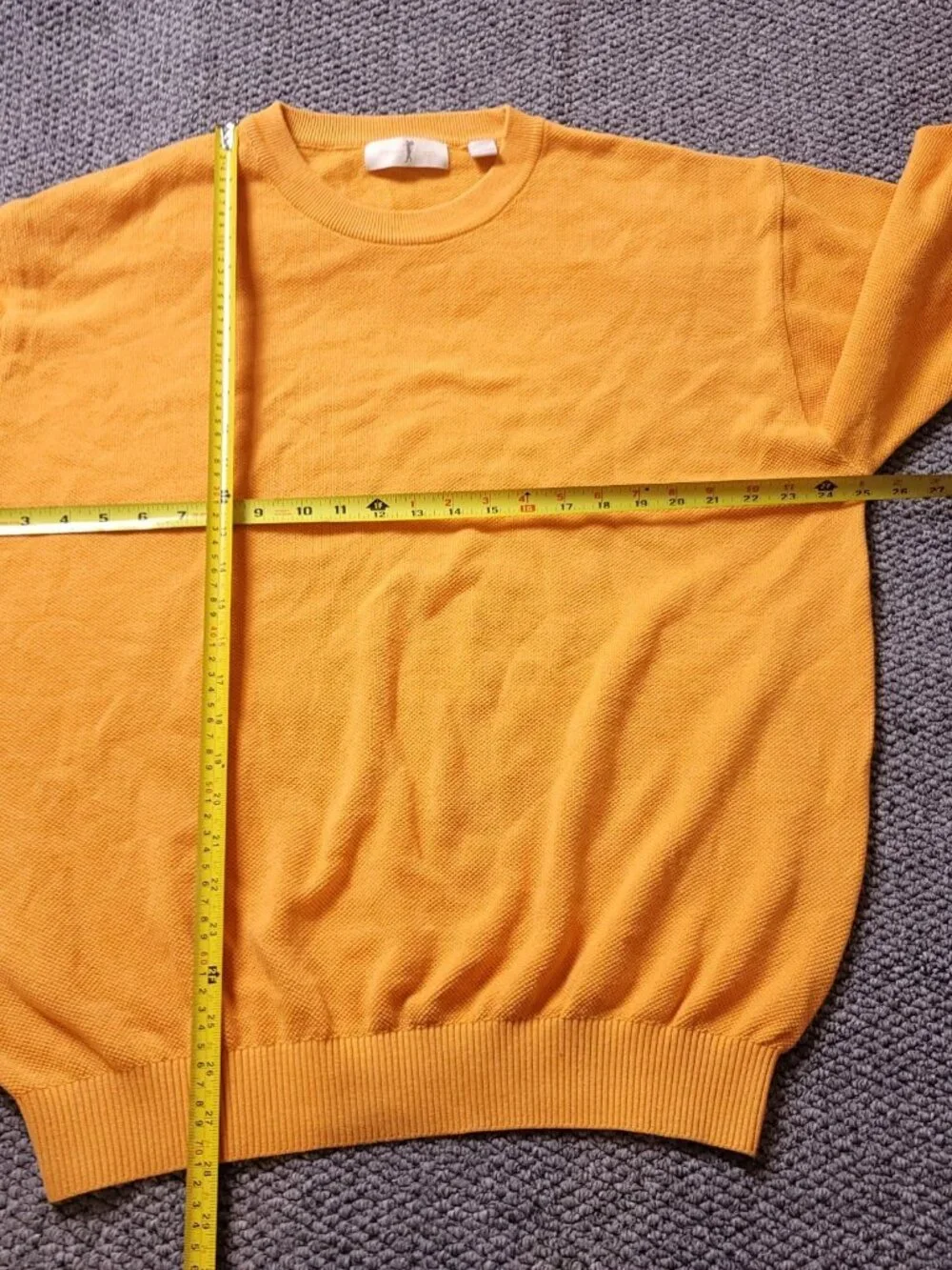 Harry Vardon Golf Sweater Mens XL Orange Ribbed Crewneck Cotton Acrylic Grandpa